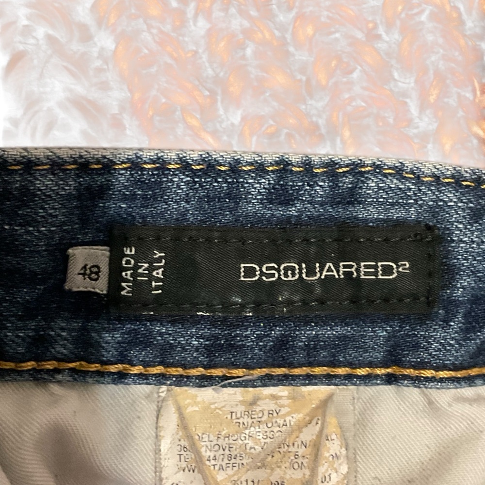 DSQUARED Faded Blue Jean Shorts - Picture 12 of 16